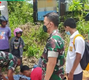 Aksi Spontan Dandim 0315/Tanjungpinang yang Turun Tangan Bantu Korban Laka Lantas di Km 16 Tanjungpinang