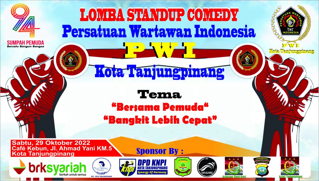 Peringati Hari Sumpah Pemuda, Besok PWI Tanjungpinang Gelar Lomba Stand Up Comedy