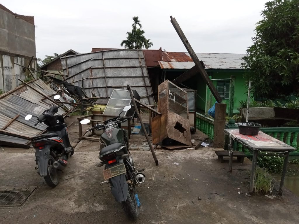 Delapan Rumah di Aceh Utara Rusak Dihantam Angin Puting Beliung