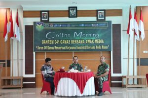 Korem 041/Gamas Gelar Coffe Morning Bersama Awak Media