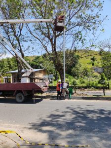 PLN Nusantara Power Bangun Tiang Lampu Penerangan Jalan